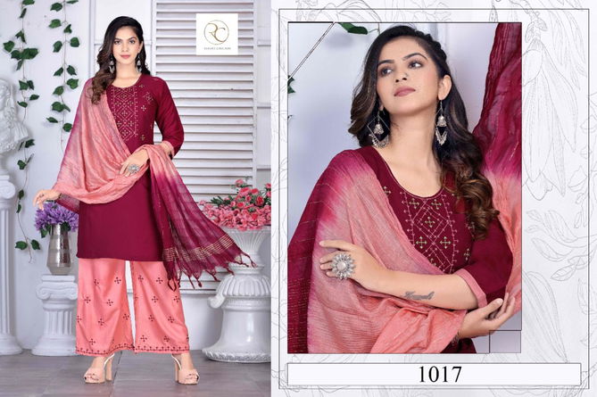 Rc Kesariya 1 Latest Fancy Ethnic Wear Rayon Ready Made Suit Collection